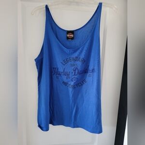 Harley-Davidson Blue Tank Top w/ Bling